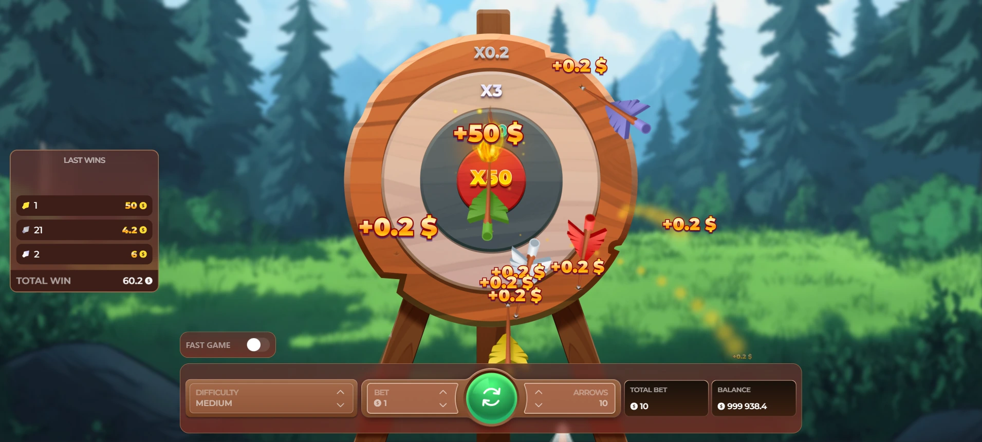 Forest arrow play.